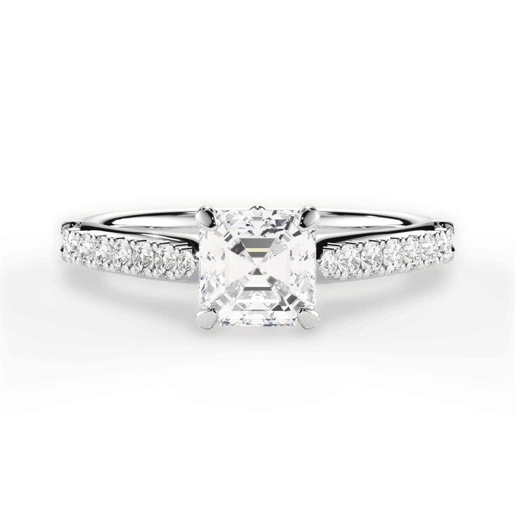 14kt White Gold/18kt White Gold/Platinum/asscher/top sku 1ASZ2489