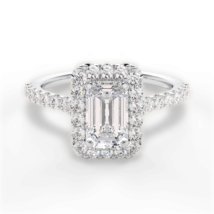 14kt White Gold/18kt White Gold/Platinum/emerald/top sku 1ECZ1321