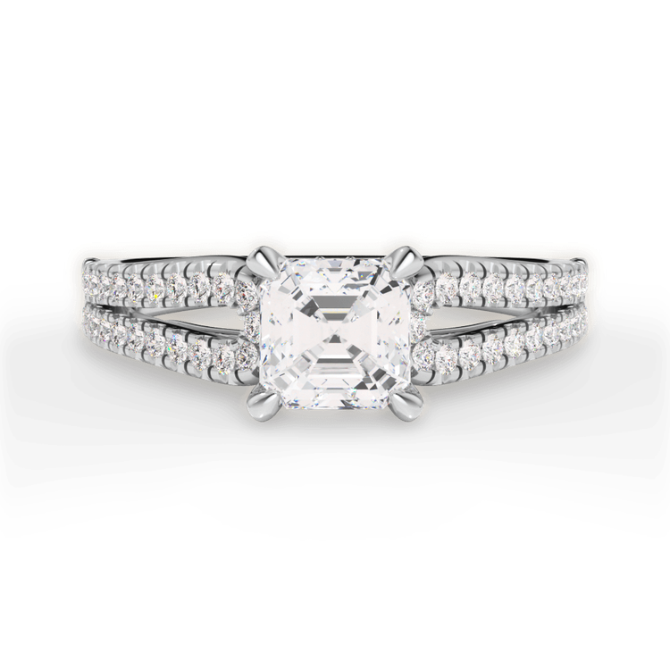 14kt White Gold/18kt White Gold/Platinum/asscher/top sku 1ASZ2483