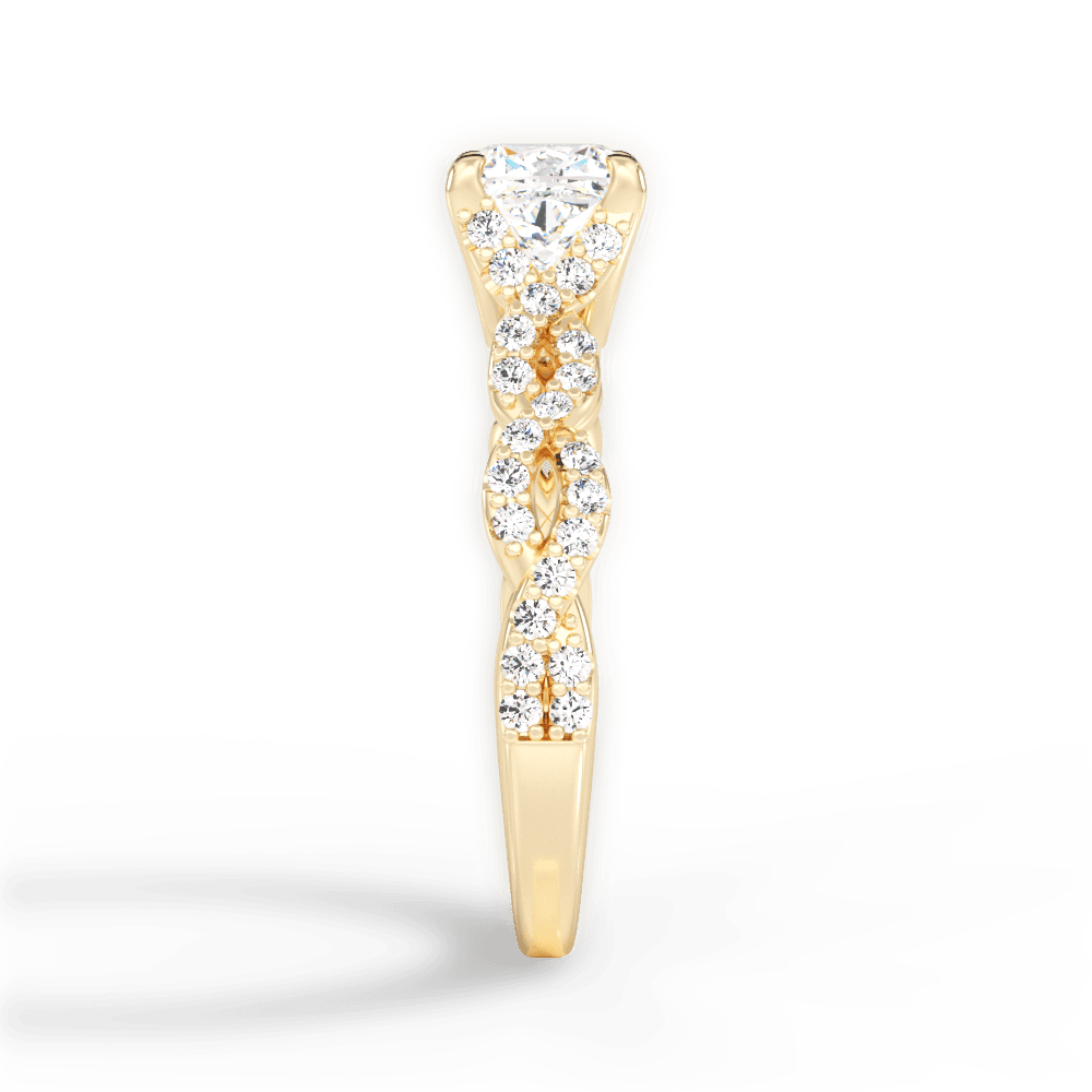 14kt Yellow Gold/18kt Yellow Gold/cushion/perspective