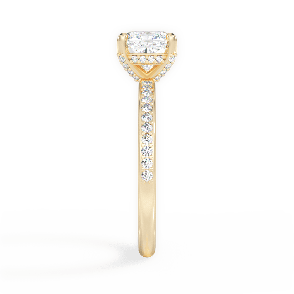 14kt Yellow Gold/18kt Yellow Gold/cushion/perspective