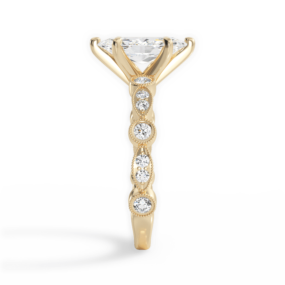 14kt Yellow Gold/18kt Yellow Gold/marquise/perspective