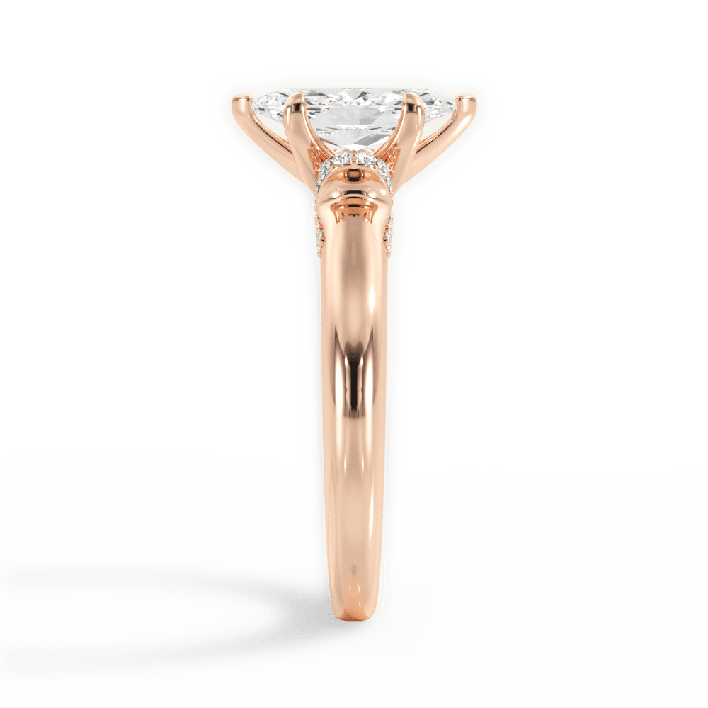 14kt Rose Gold/18kt Rose Gold/marquise/perspective