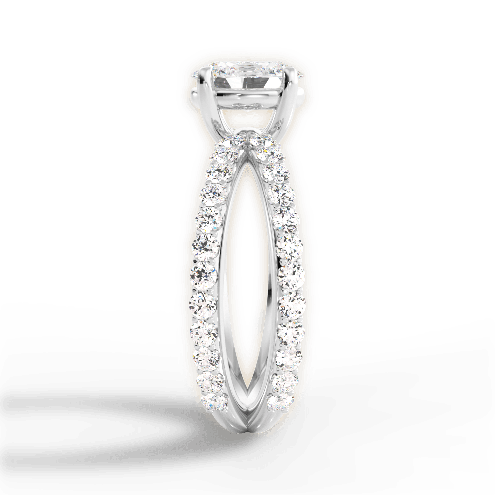 14kt White Gold/18kt White Gold/Platinum/oval/perspective