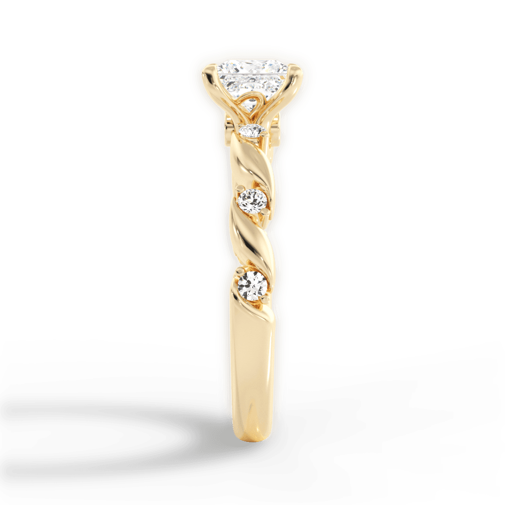 14kt Yellow Gold/18kt Yellow Gold/princess/perspective