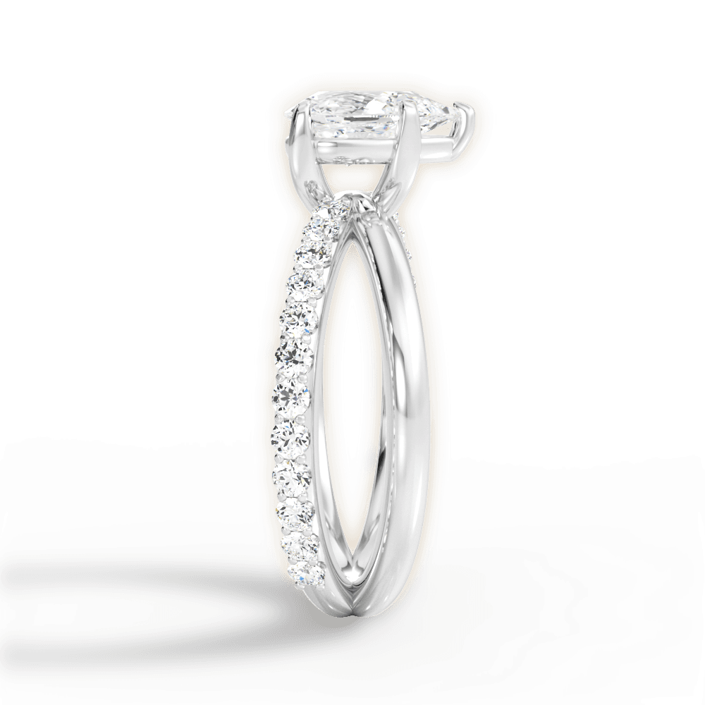 14kt White Gold/18kt White Gold/Platinum/pear/perspective