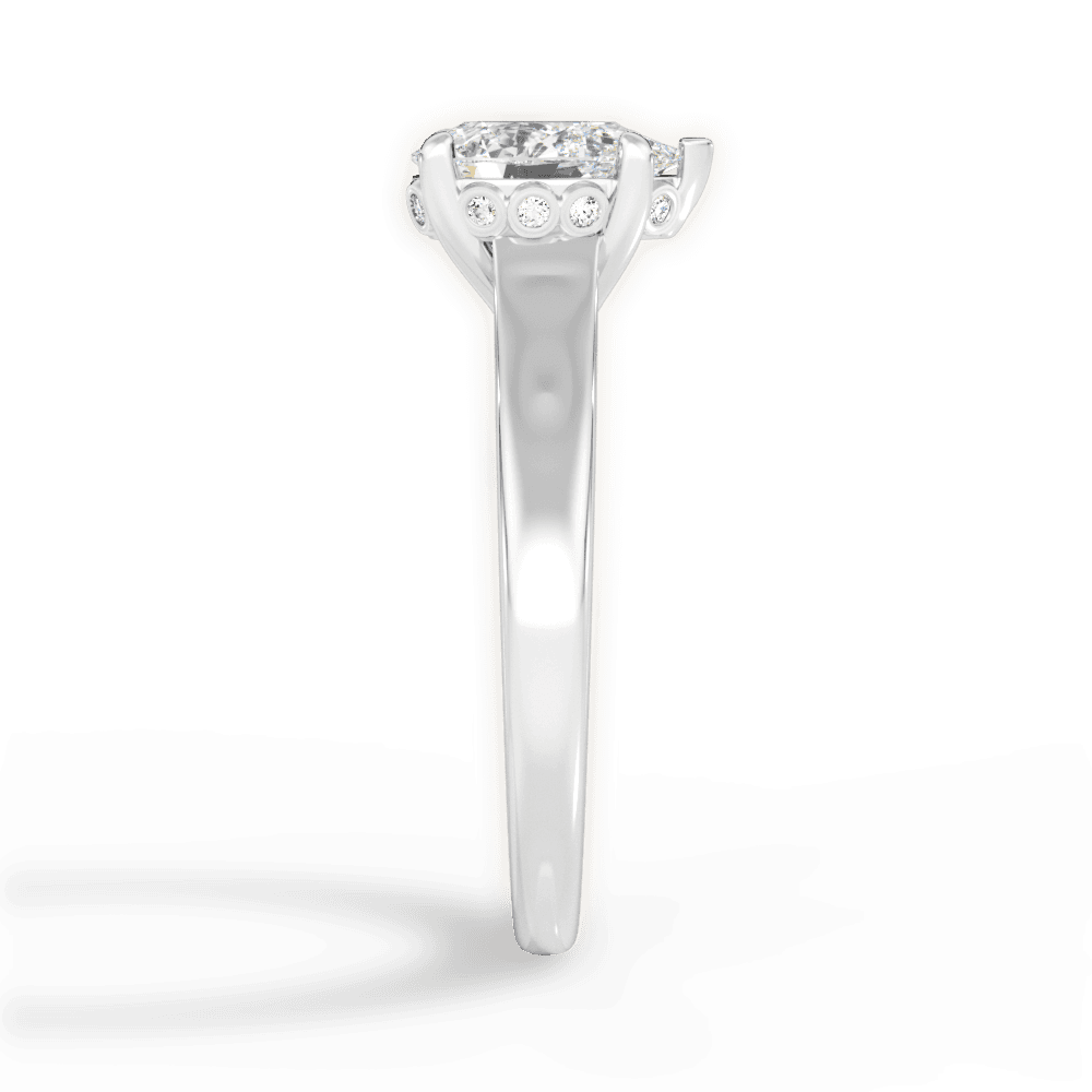 14kt White Gold/18kt White Gold/Platinum/pear/perspective