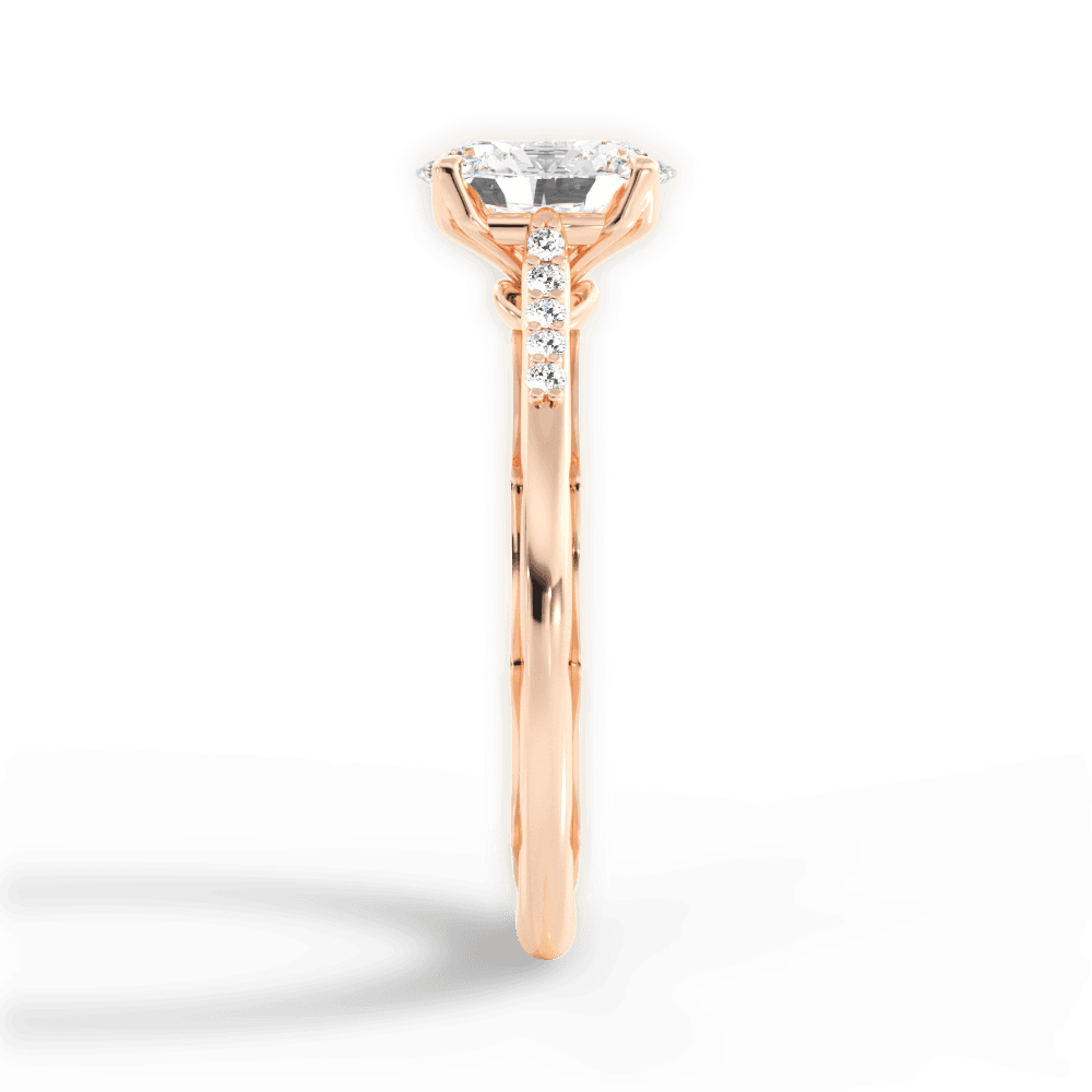 14kt Rose Gold/18kt Rose Gold/oval/perspective