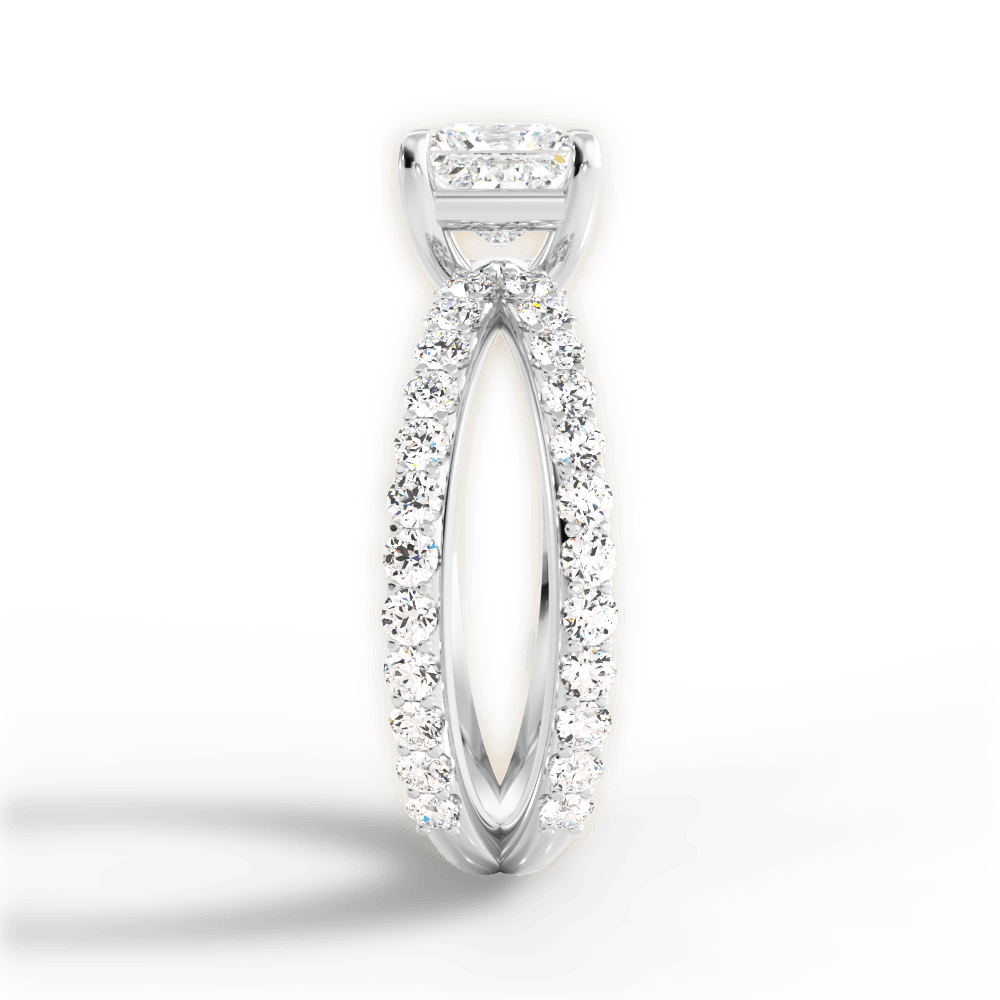 14kt White Gold/18kt White Gold/Platinum/princess/perspective