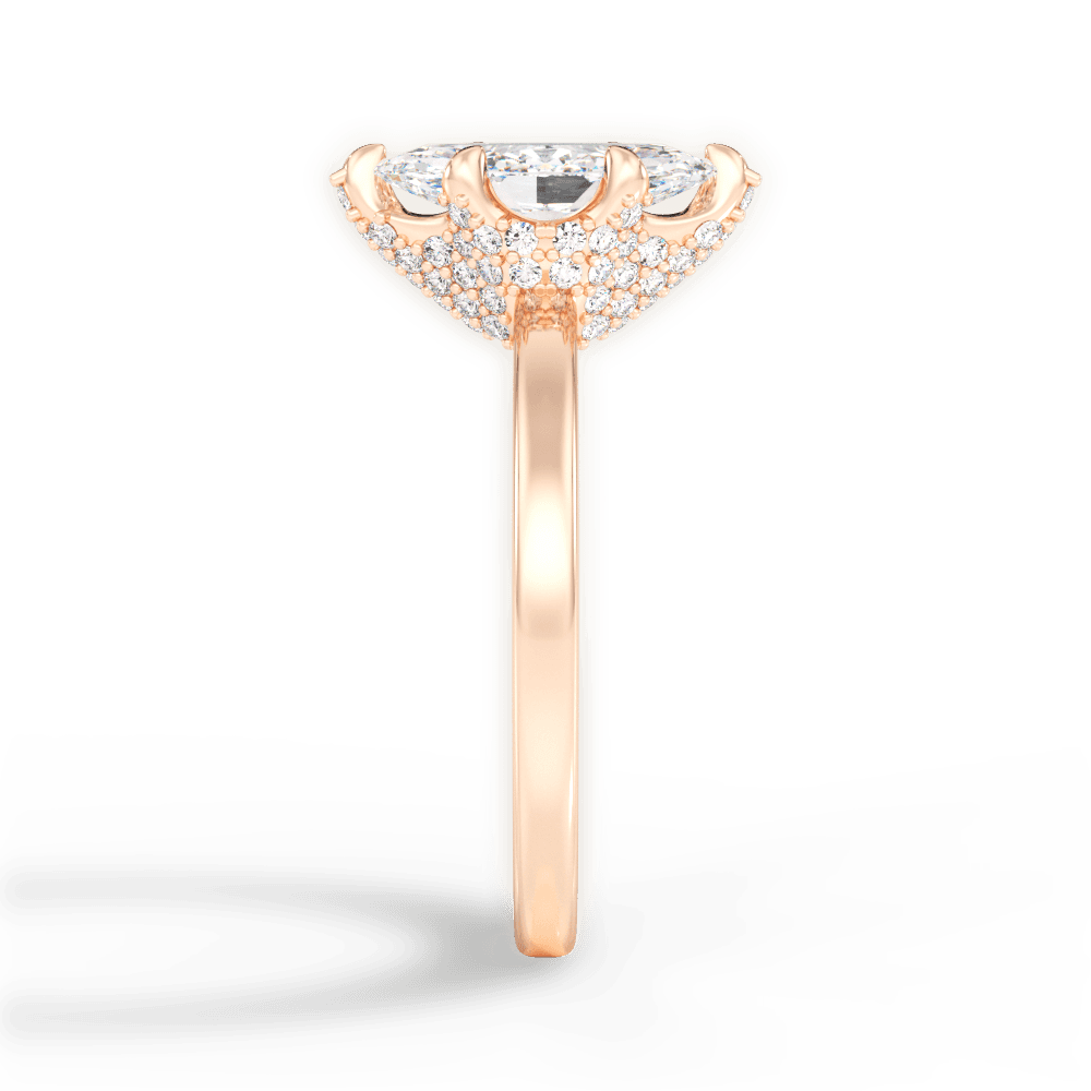 14kt Rose Gold/18kt Rose Gold/marquise/perspective