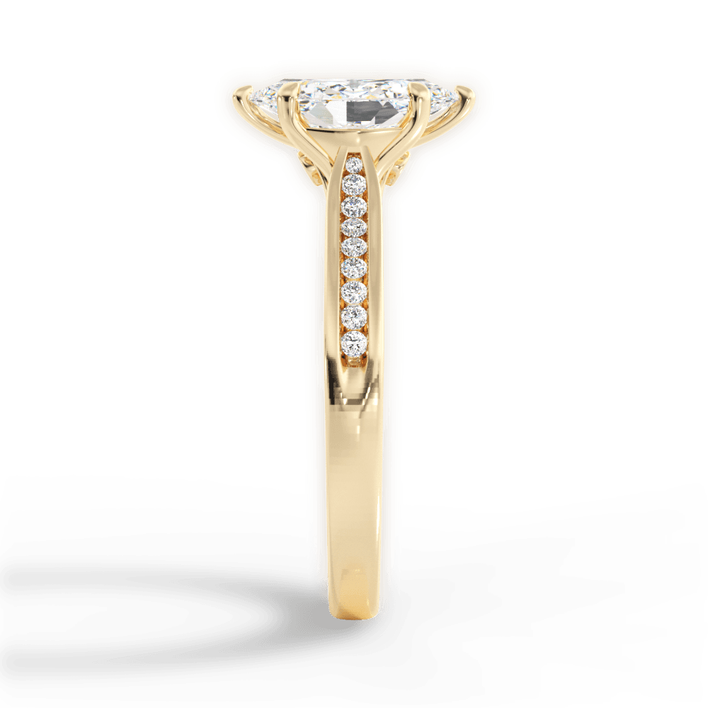 14kt Yellow Gold/18kt Yellow Gold/marquise/perspective