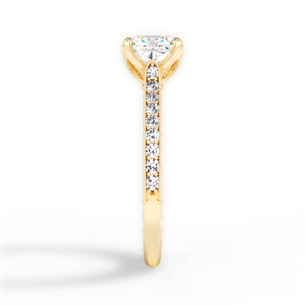 14kt Yellow Gold/18kt Yellow Gold/cushion/perspective