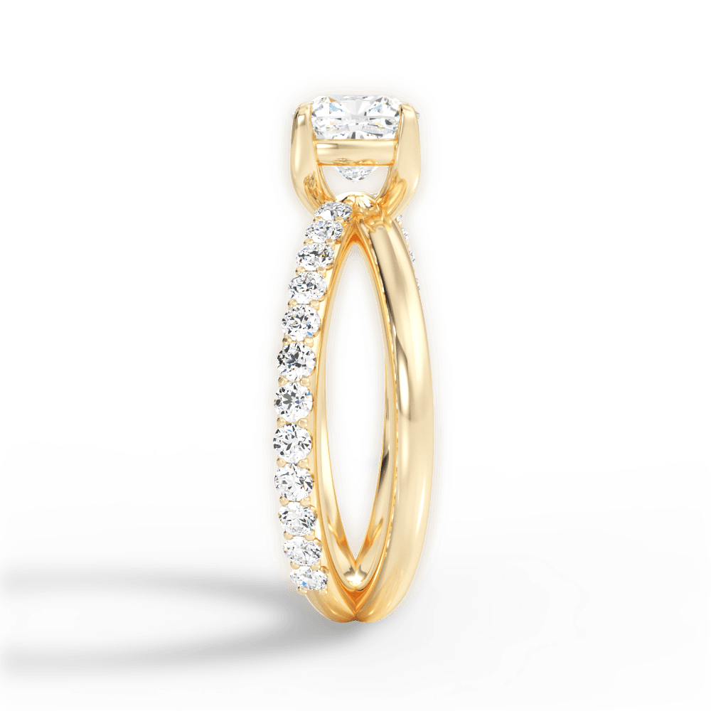 14kt Yellow Gold/18kt Yellow Gold/cushion/perspective