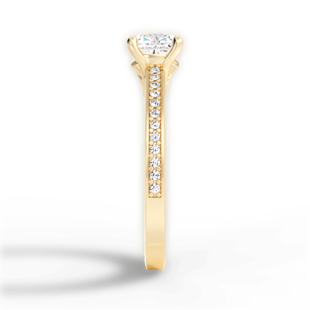 14kt Yellow Gold/18kt Yellow Gold/cushion/perspective