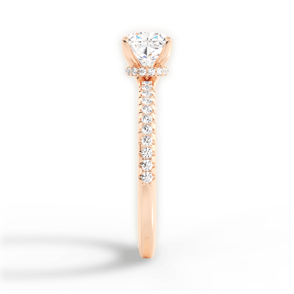 14kt Rose Gold/18kt Rose Gold/cushion/perspective