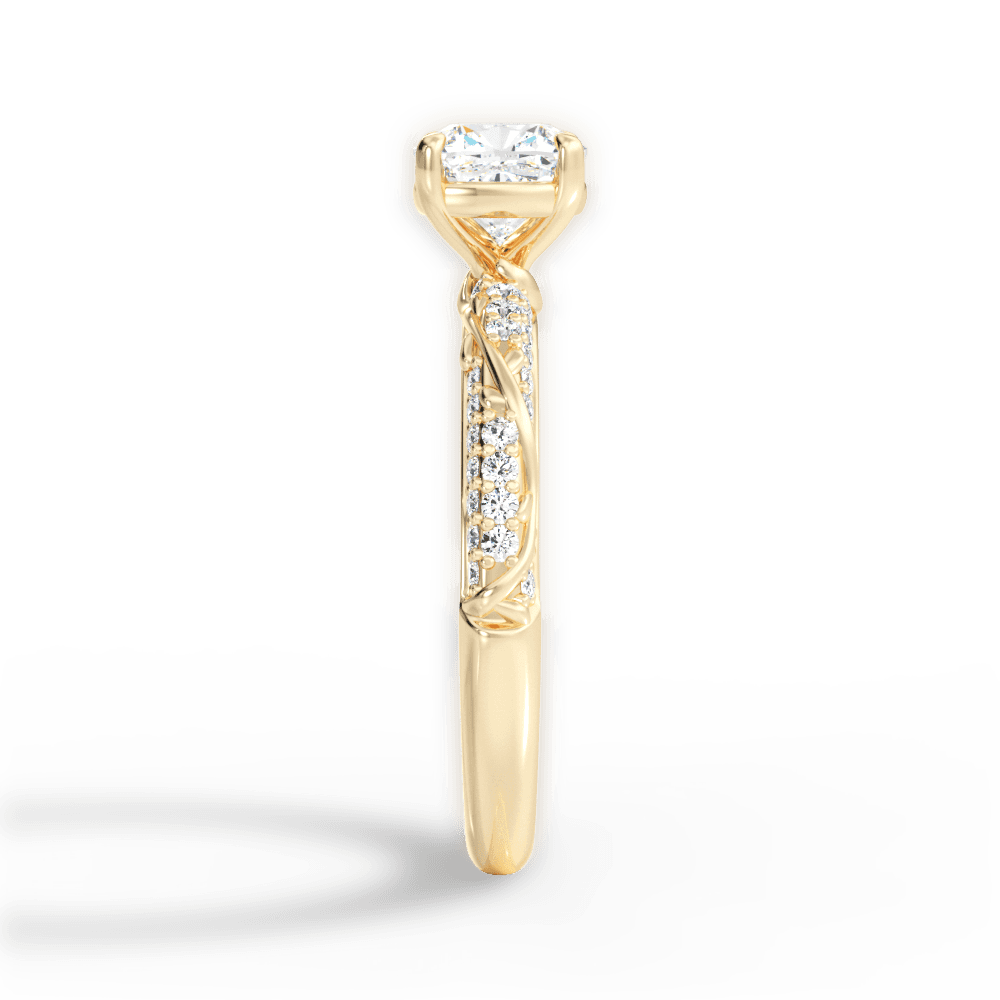 14kt Yellow Gold/18kt Yellow Gold/cushion/perspective