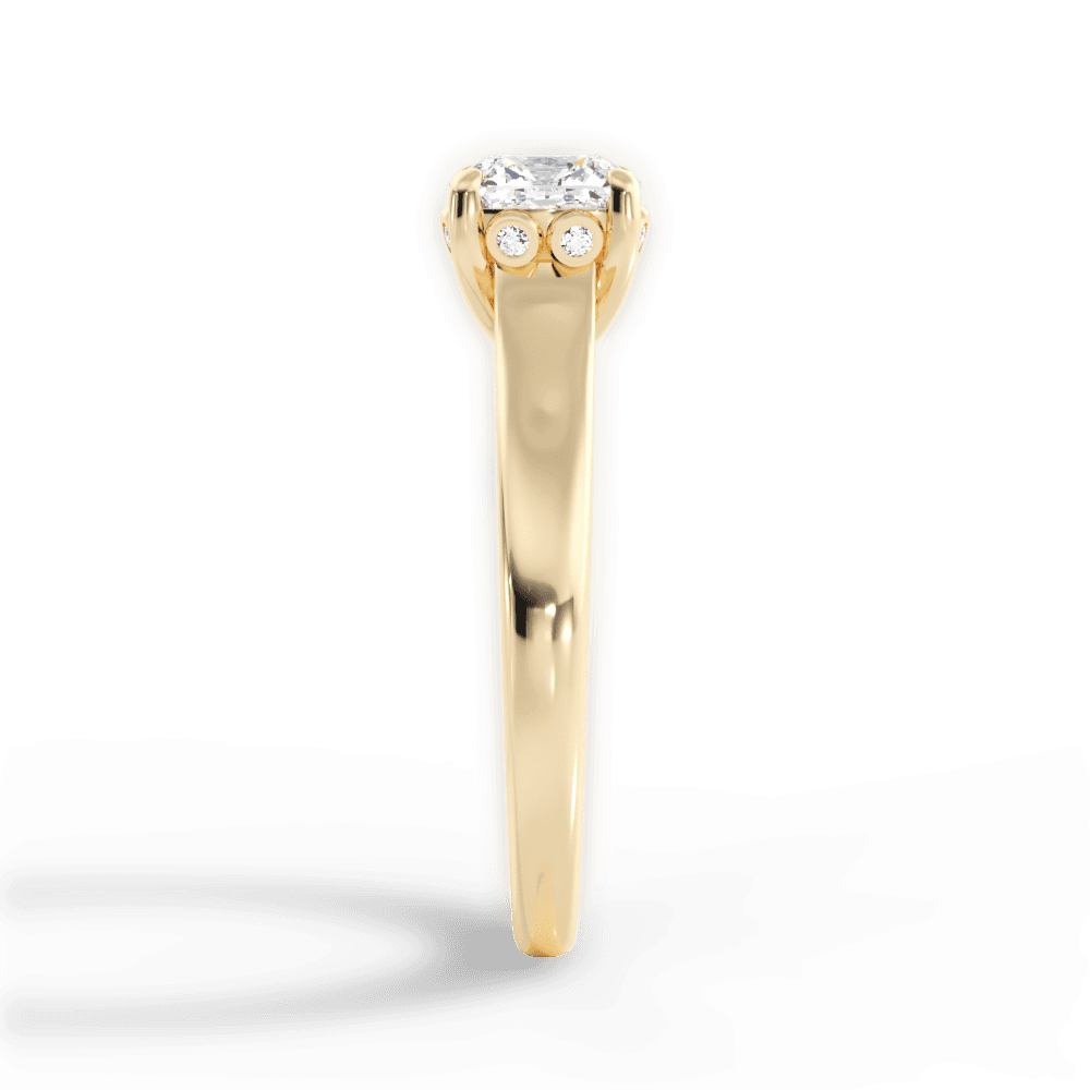 14kt Yellow Gold/18kt Yellow Gold/cushion/perspective
