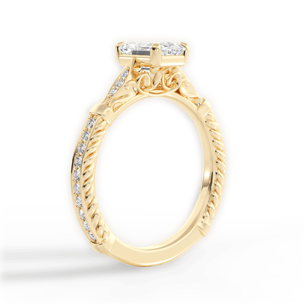 14kt Yellow Gold/18kt Yellow Gold/emerald/perspective