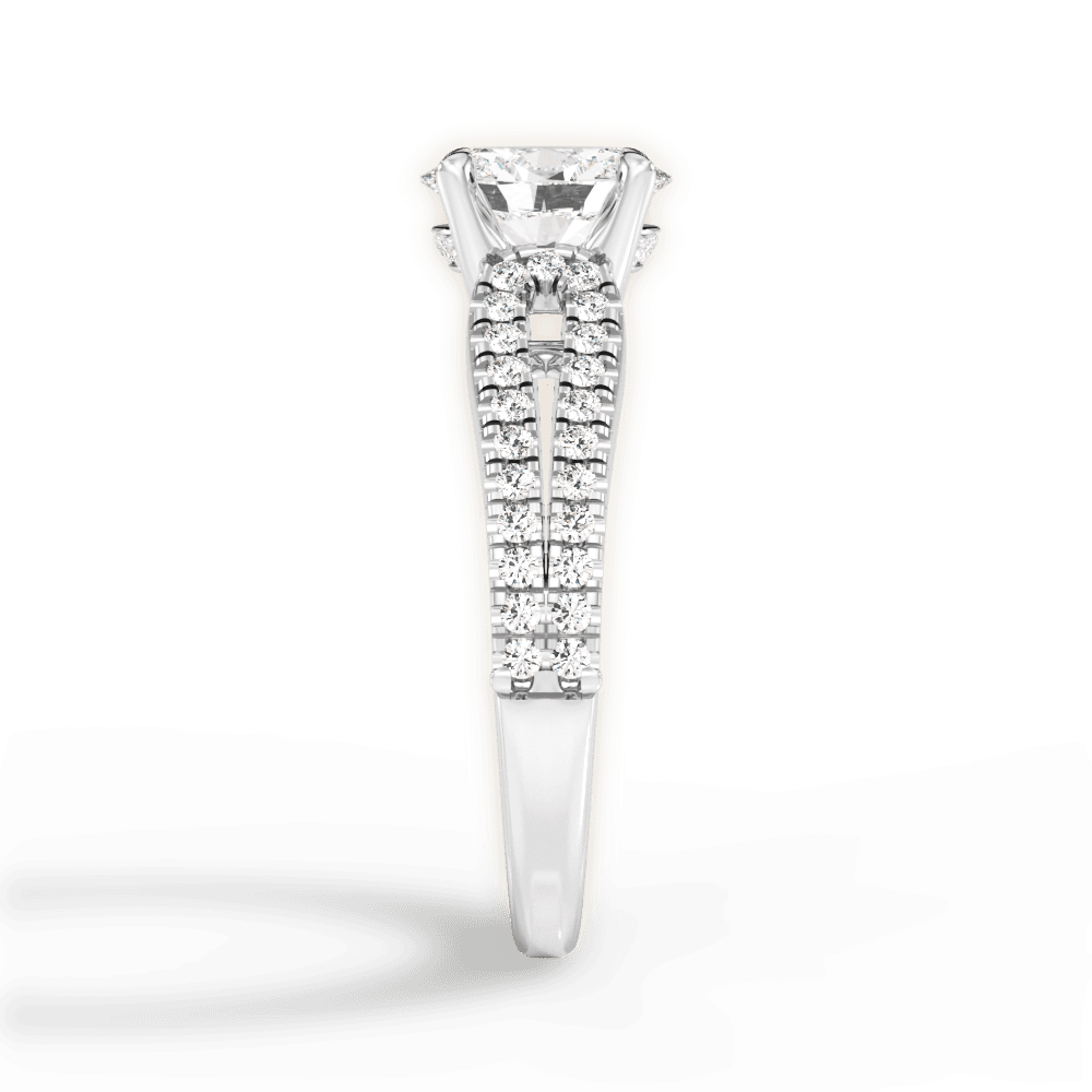 14kt White Gold/18kt White Gold/Platinum/oval/perspective