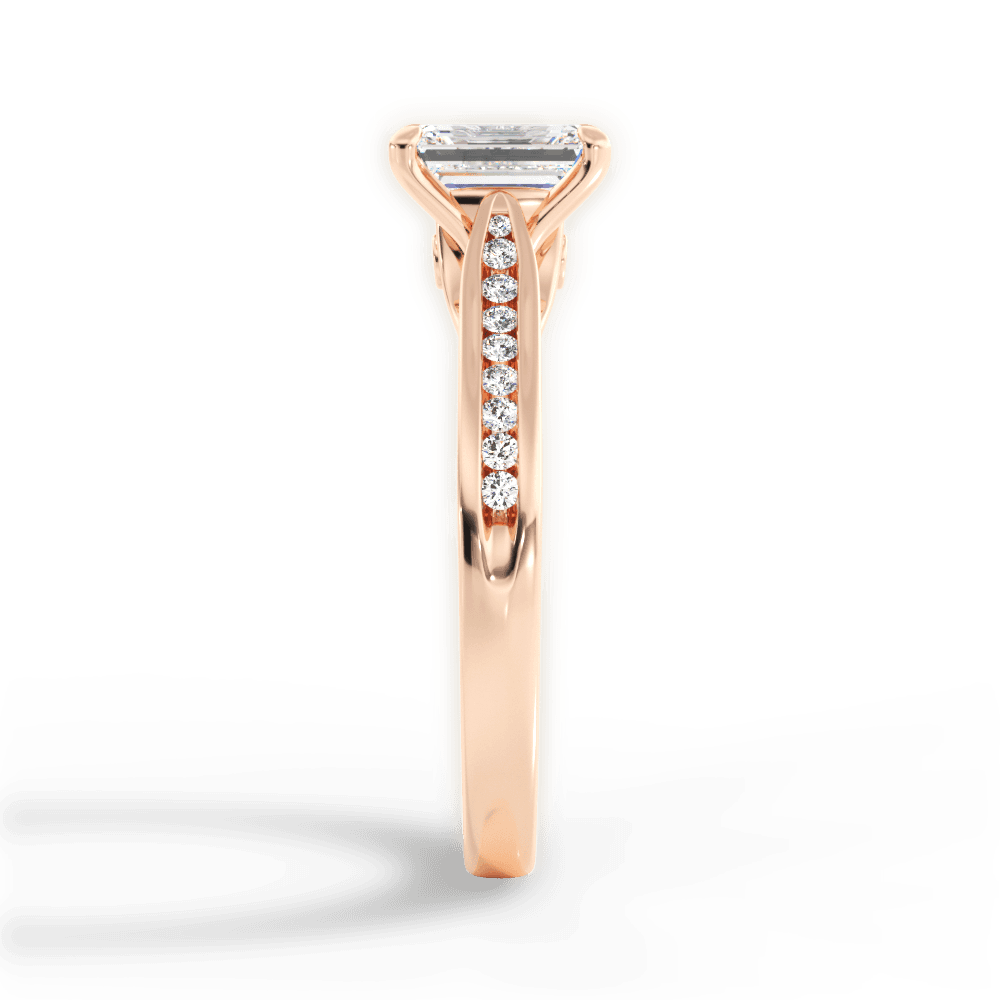 14kt Rose Gold/18kt Rose Gold/emerald/perspective