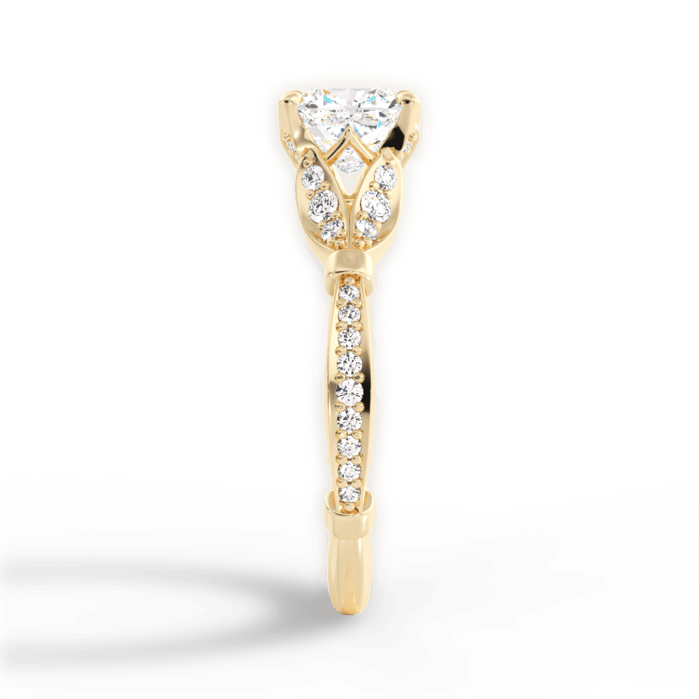 14kt Yellow Gold/18kt Yellow Gold/cushion/perspective