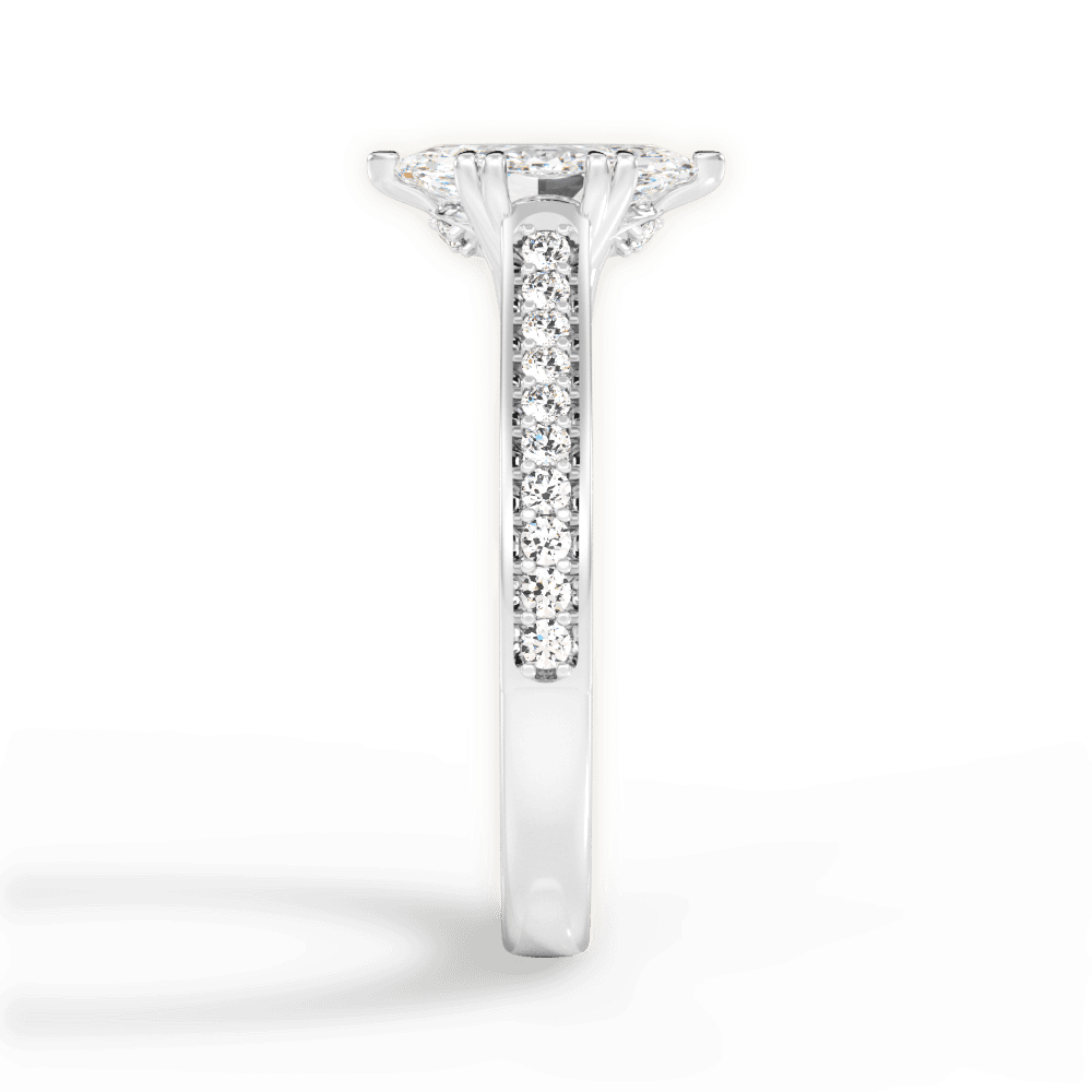 14kt White Gold/18kt White Gold/Platinum/marquise/perspective