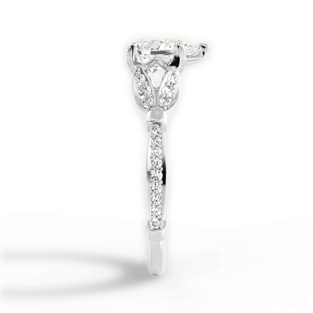 14kt White Gold/18kt White Gold/Platinum/pear/perspective