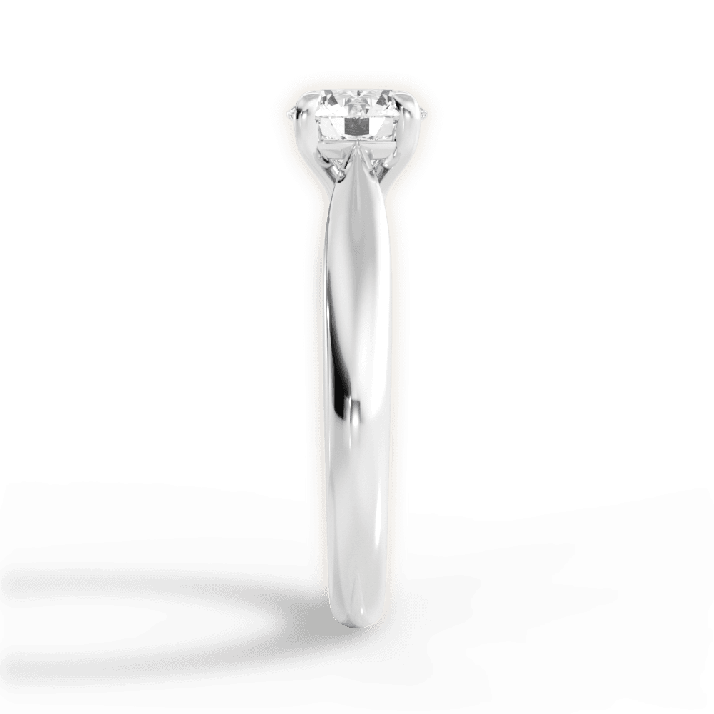 14kt White Gold/18kt White Gold/Platinum/round/perspective