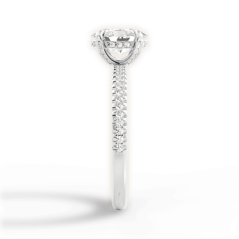 14kt White Gold/18kt White Gold/Platinum/oval/perspective