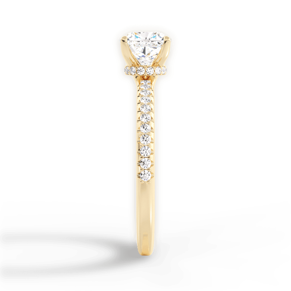 14kt Yellow Gold/18kt Yellow Gold/cushion/perspective