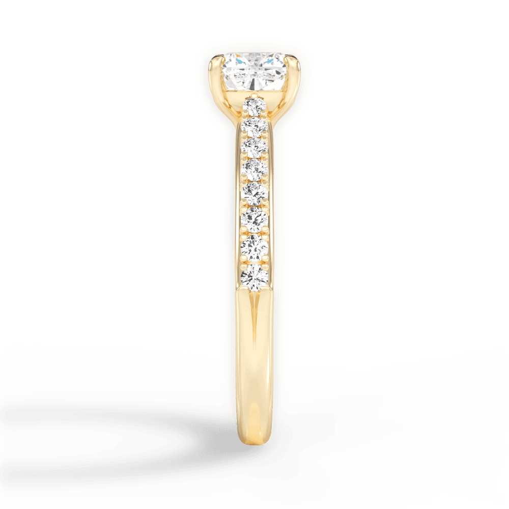 14kt Yellow Gold/18kt Yellow Gold/cushion/perspective