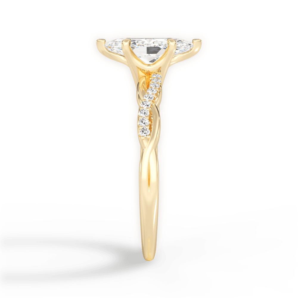 14kt Yellow Gold/18kt Yellow Gold/marquise/perspective