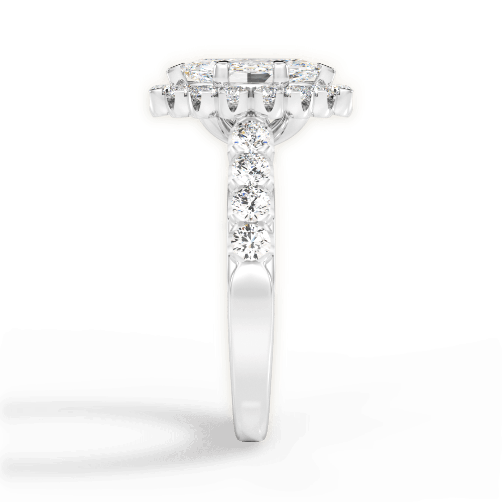 14kt White Gold/18kt White Gold/Platinum/marquise/perspective