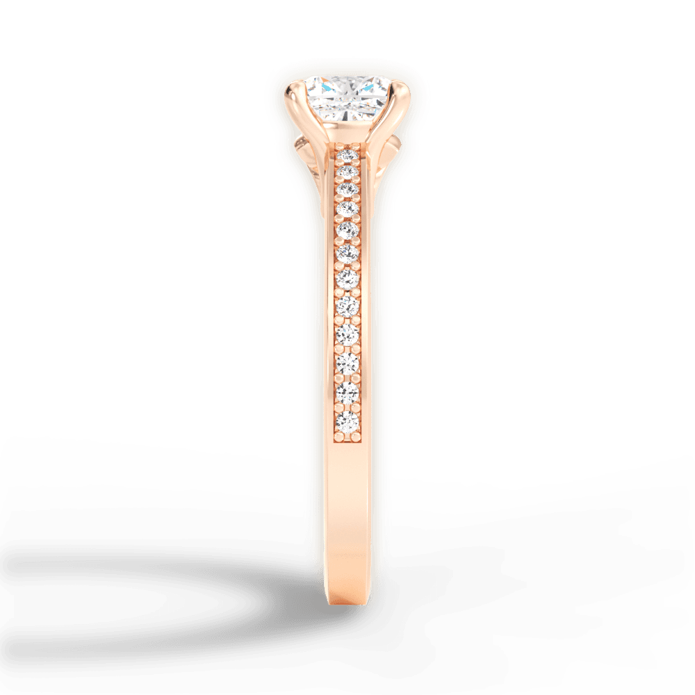 14kt Rose Gold/18kt Rose Gold/cushion/perspective