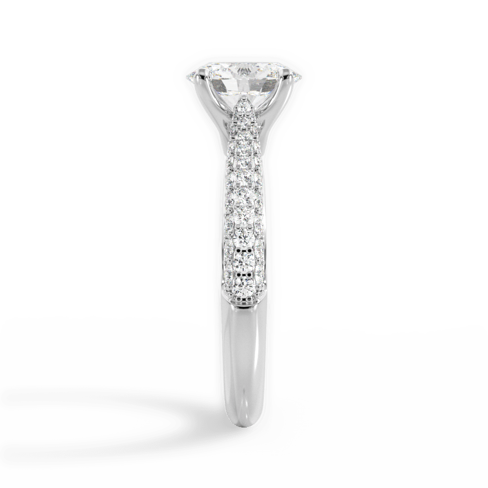 14kt White Gold/18kt White Gold/Platinum/oval/perspective