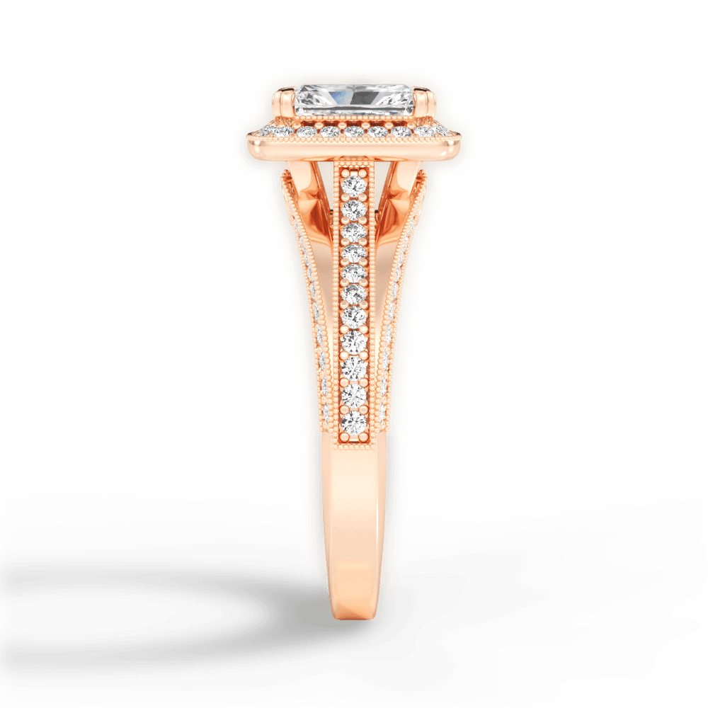 14kt Rose Gold/18kt Rose Gold/radiant/perspective