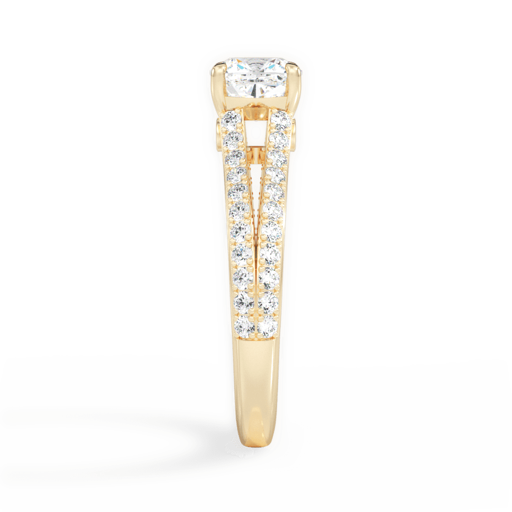 14kt Yellow Gold/18kt Yellow Gold/cushion/perspective