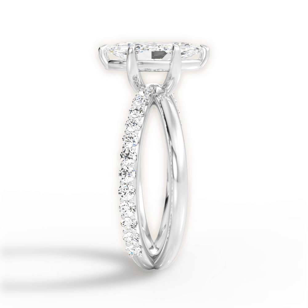 14kt White Gold/18kt White Gold/Platinum/marquise/perspective