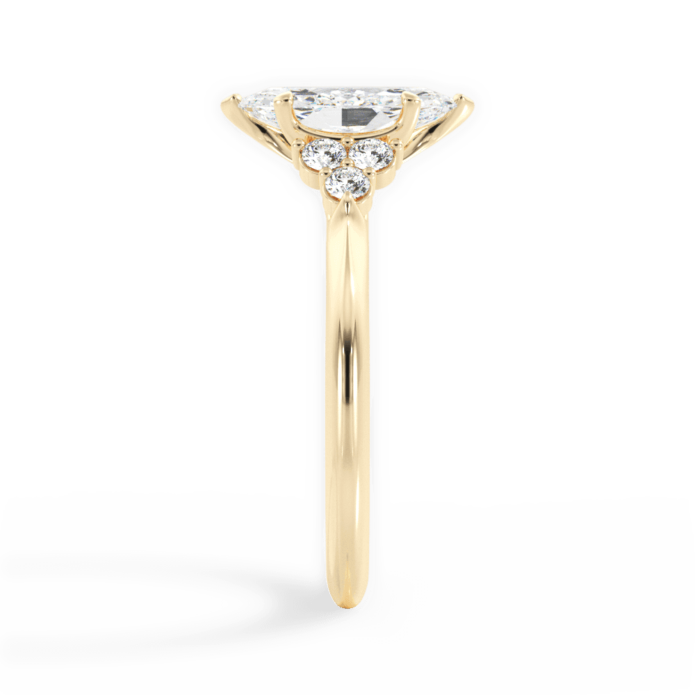 14kt Yellow Gold/18kt Yellow Gold/marquise/perspective