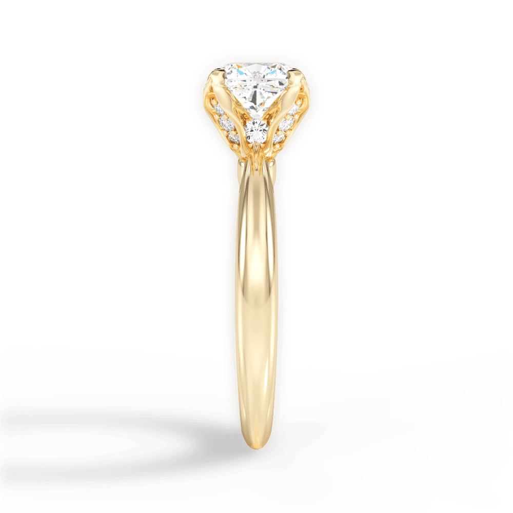 14kt Yellow Gold/18kt Yellow Gold/cushion/perspective