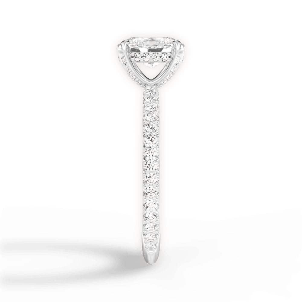 14kt White Gold/18kt White Gold/Platinum/oval/perspective