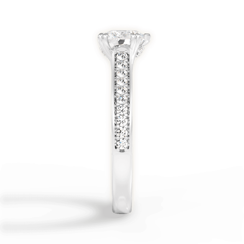 14kt White Gold/18kt White Gold/Platinum/heart/perspective