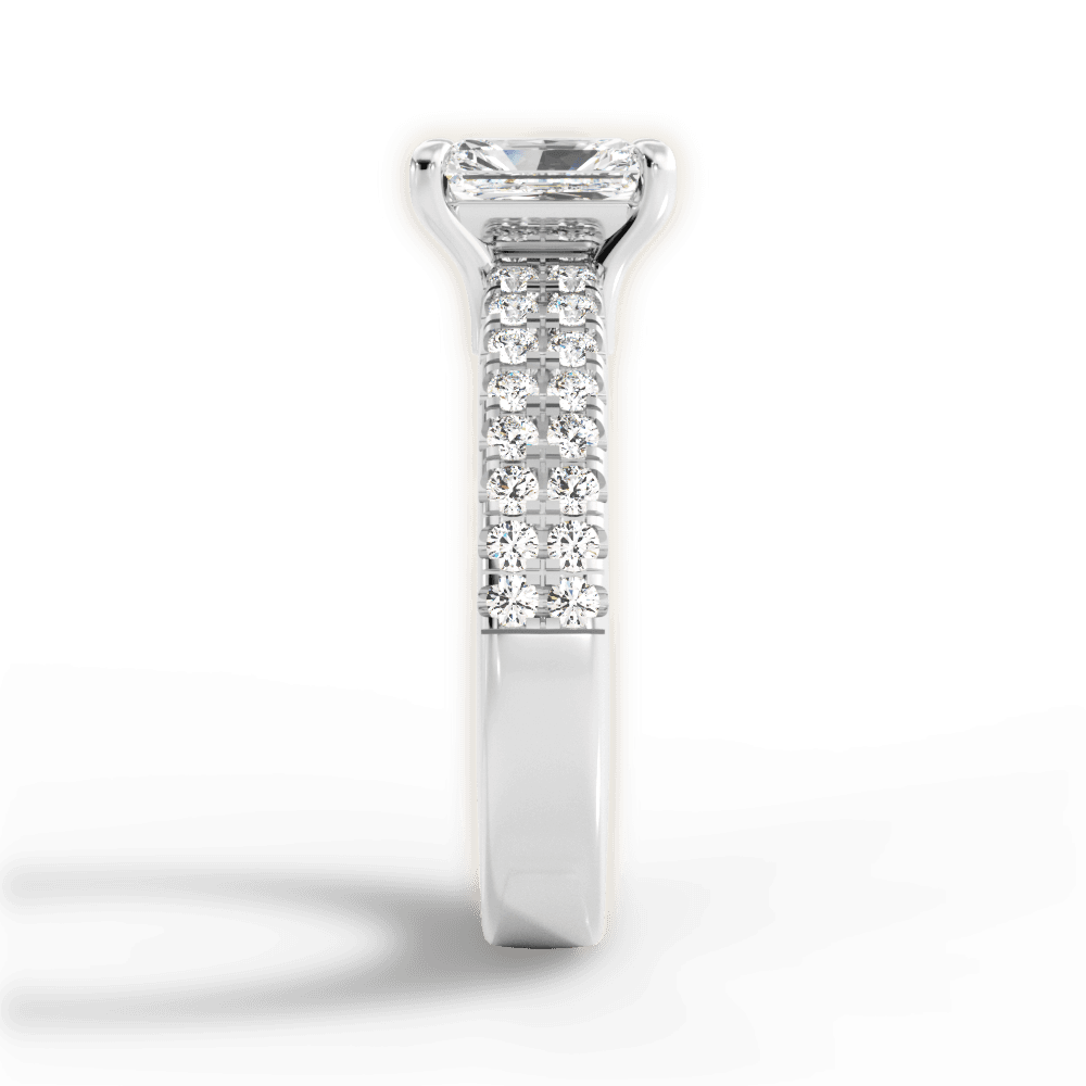 14kt White Gold/18kt White Gold/Platinum/radiant/perspective