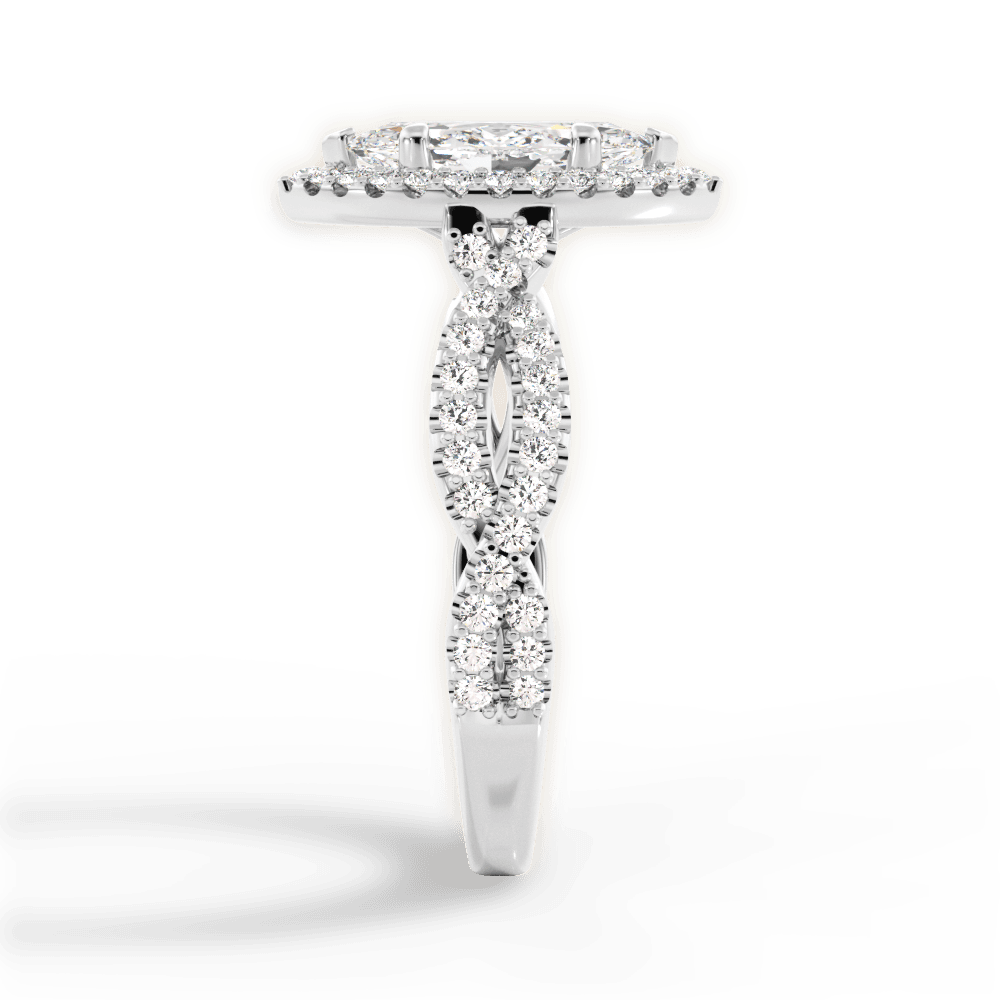 14kt White Gold/18kt White Gold/Platinum/marquise/perspective