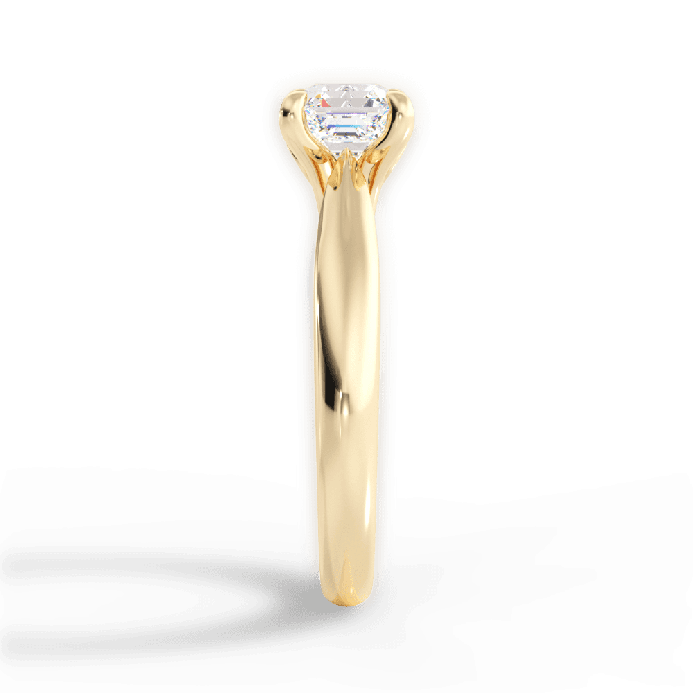 14kt Yellow Gold/18kt Yellow Gold/asscher/perspective