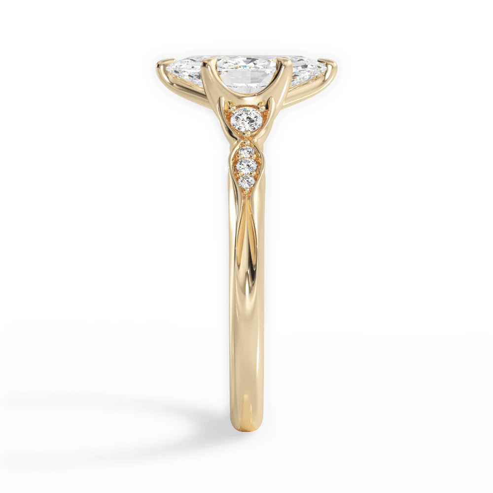 14kt Yellow Gold/18kt Yellow Gold/marquise/perspective