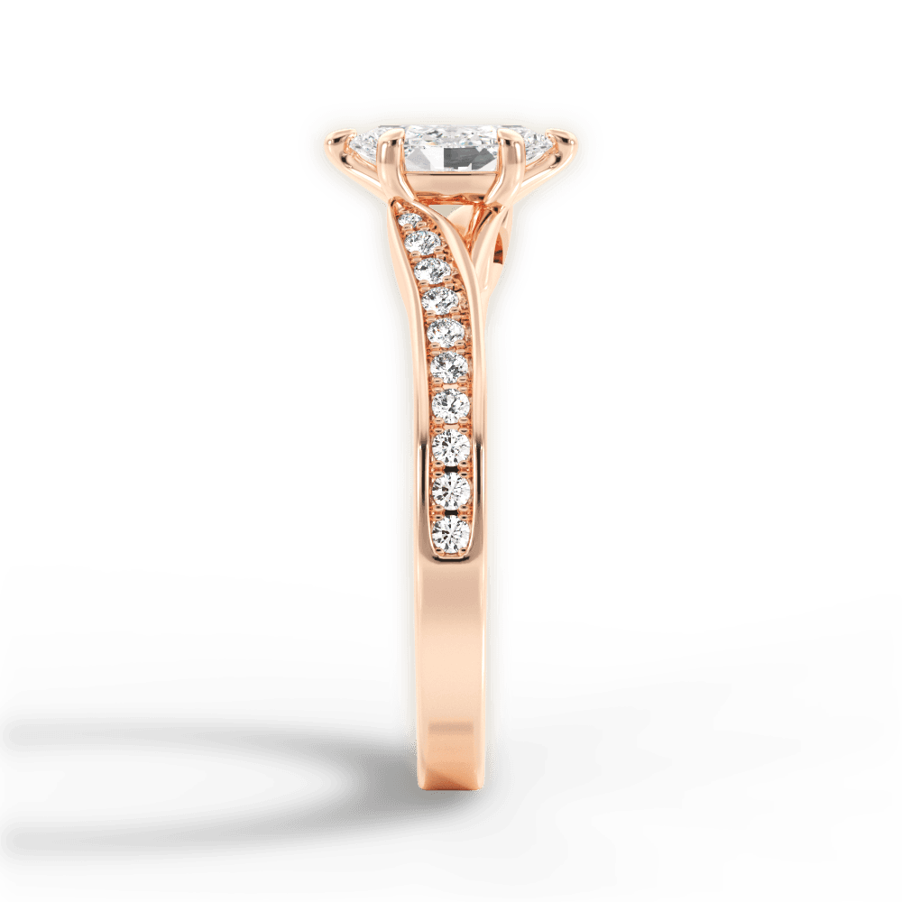 14kt Rose Gold/18kt Rose Gold/marquise/perspective