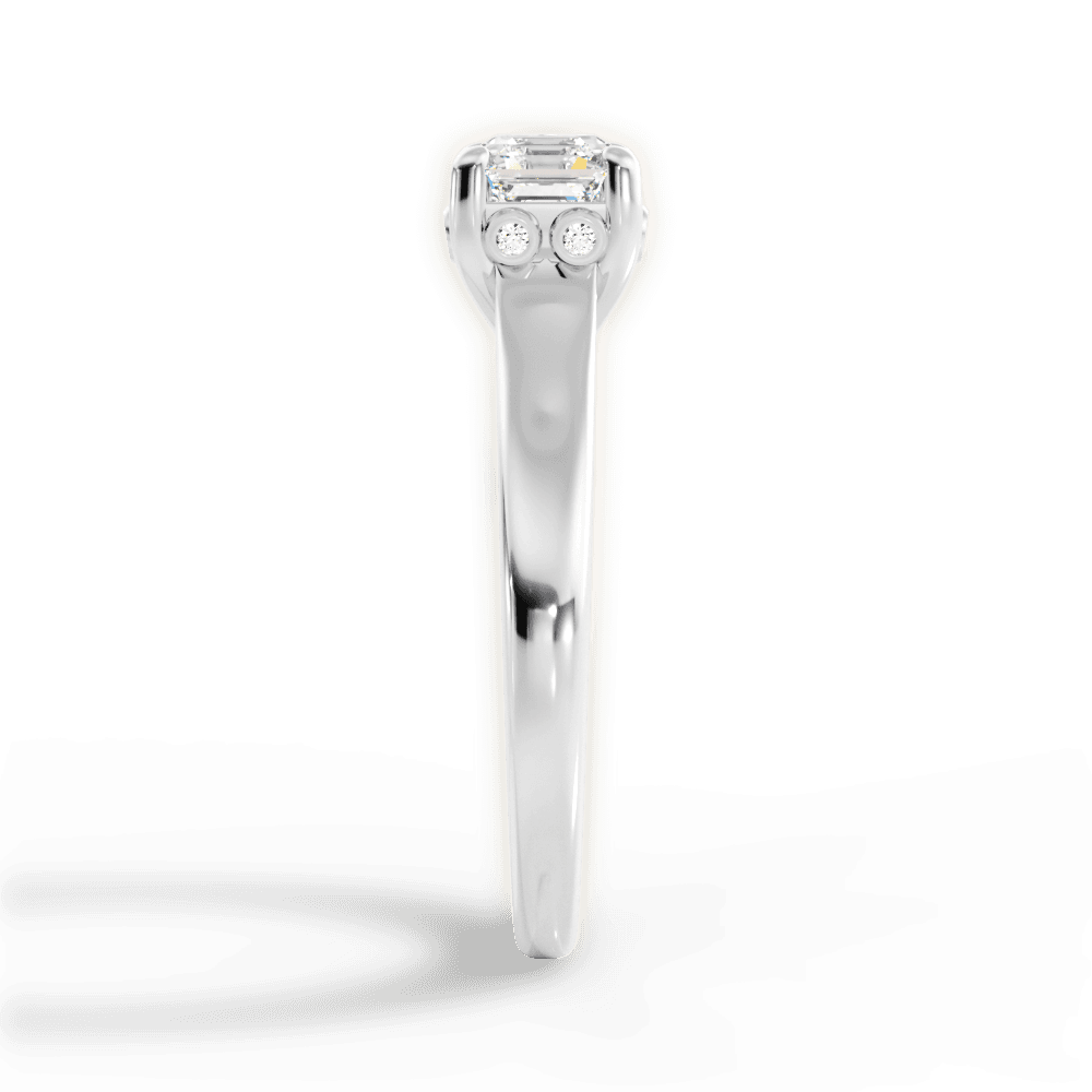 14kt White Gold/18kt White Gold/Platinum/asscher/perspective