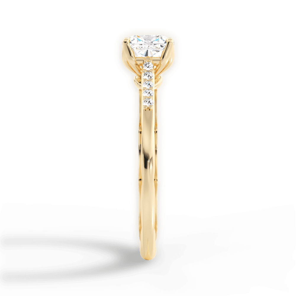 14kt Yellow Gold/18kt Yellow Gold/cushion/perspective