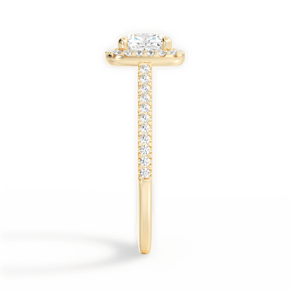 14kt Yellow Gold/18kt Yellow Gold/cushion/perspective